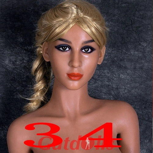 Fire-34# Kopf Hellbraun Braune Augen+Blondes Haar Eleanora