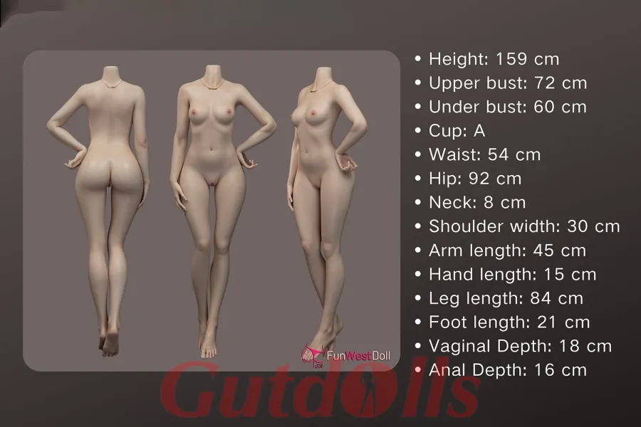 159cm A-Cup #041S White Vollsilikon Guenstige sexpuppen kaufen