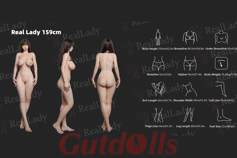 159cm H-Cup korean Silky Cream Vollsilikon Guenstige Real Lady Sex sexpuppe kaufen