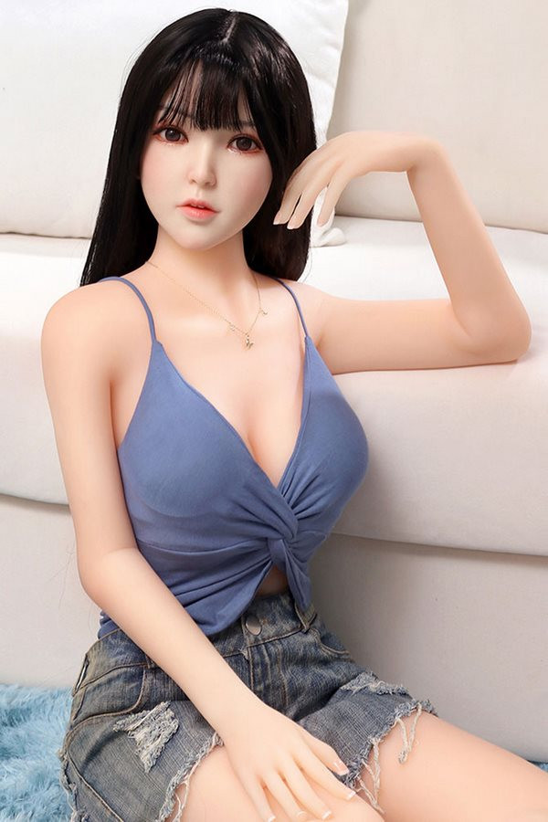 Nude model 158cm small chest #247 silicone head natural skin color hair transplant Rieke