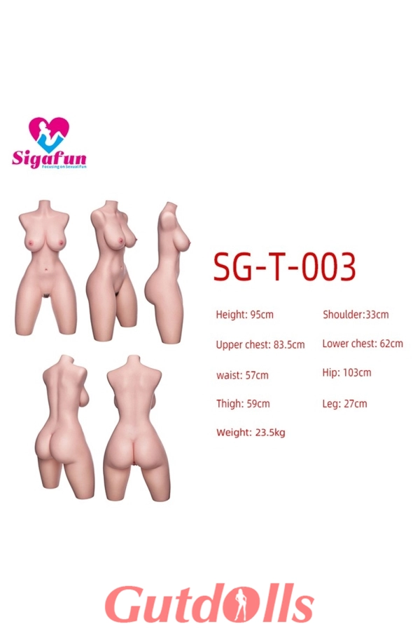 Sigafun Torso Sex sexpuppe SG-T-003 buschige schamhaare