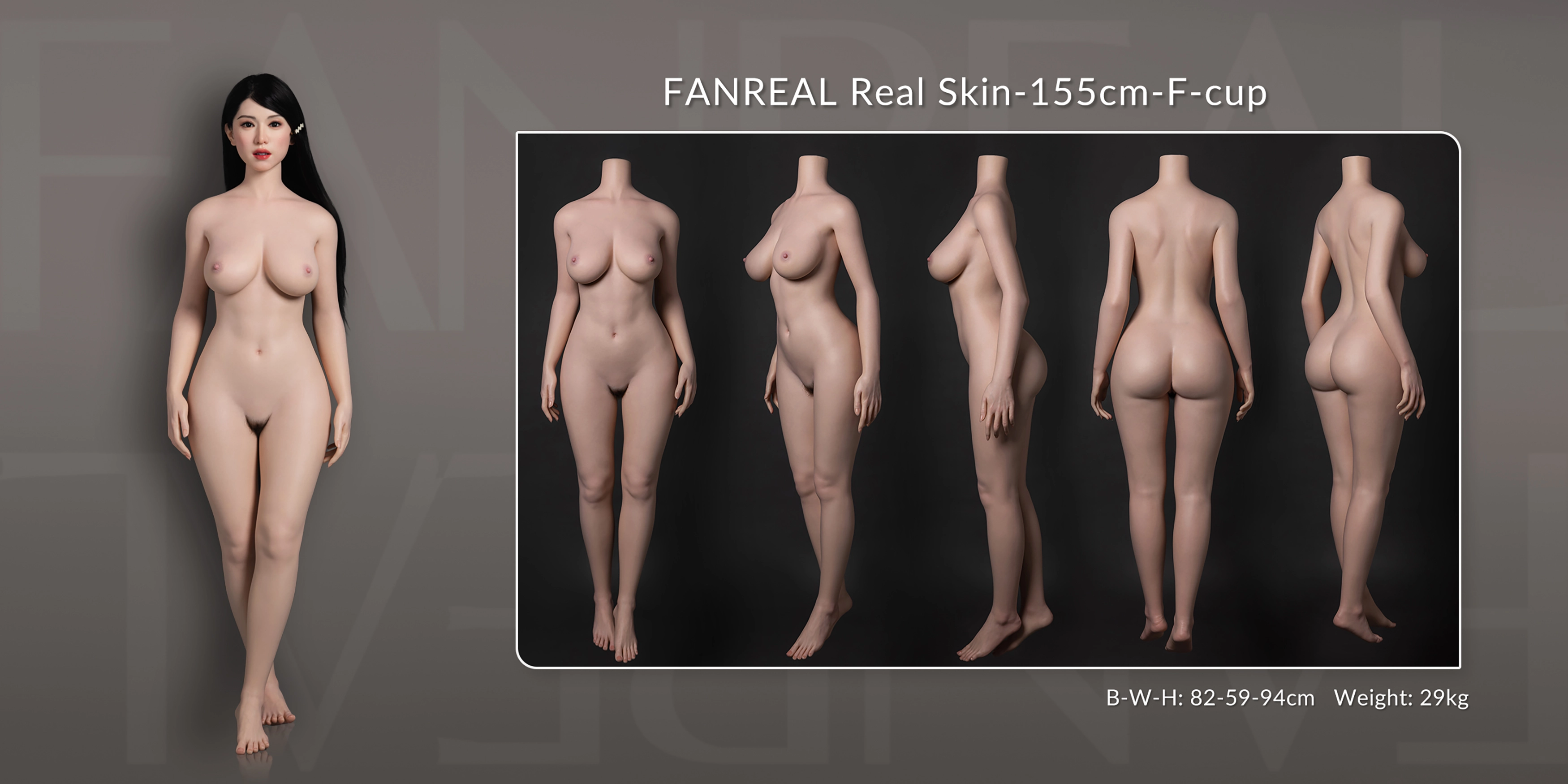 FANREAL Real Skin 155cm F-Cup Körpergrößen