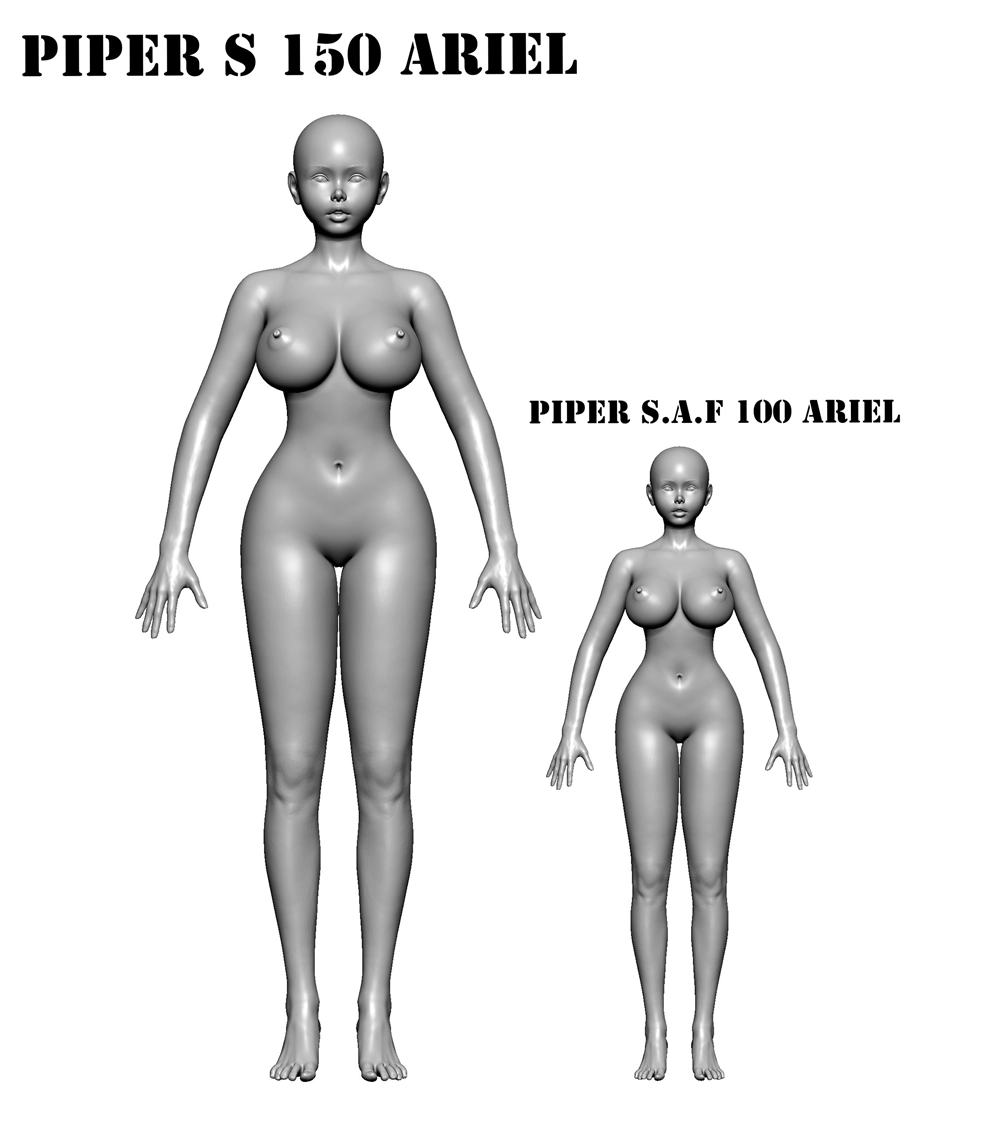 Piper Sexpuppen Körpervergleichstabelle 150VS100