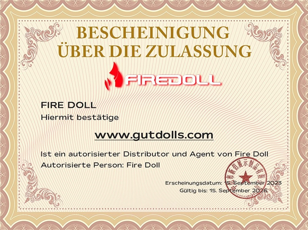 Fire Doll zertifikat