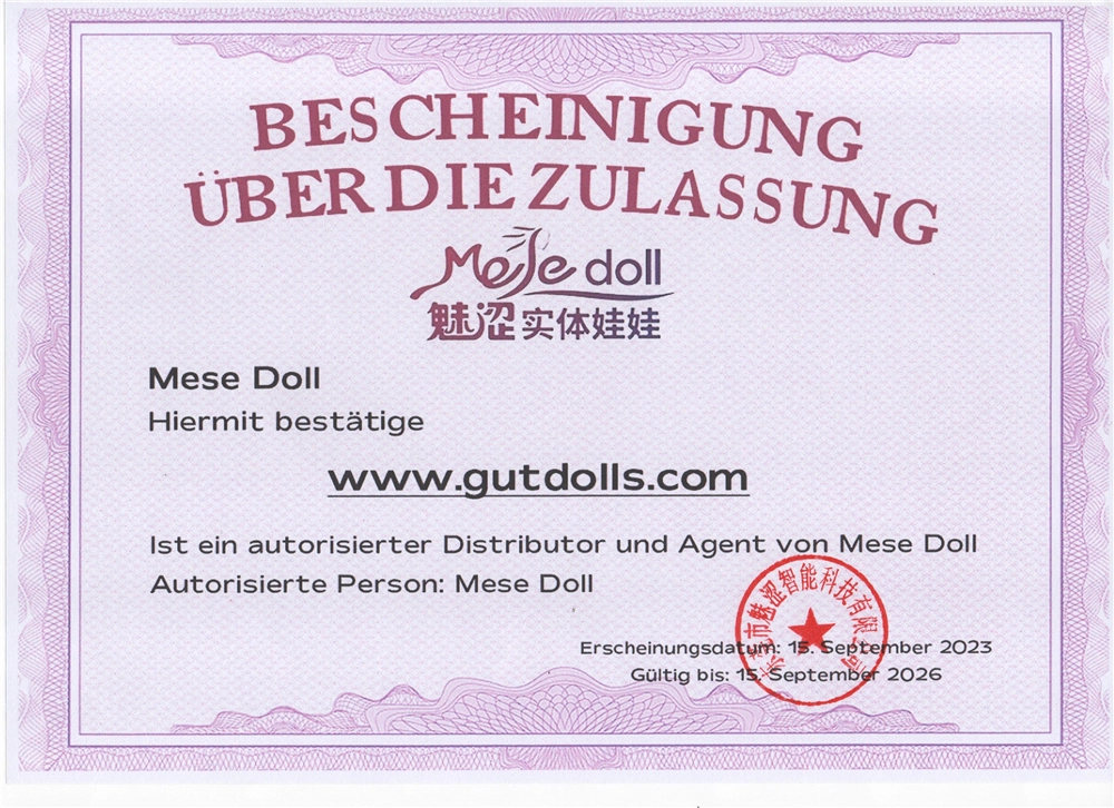 Mese Doll zertifikat