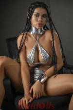 Lebensecht Dunkelhäutig Silikon Lovedoll 161cm
