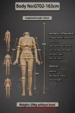 Galatea Doll Sex sexpuppe GT02-163cm buschige schamhaare