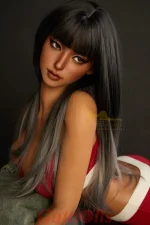 Denisa - 161cm F-Cup S14 Dunkel Gebräunte Haut Irontech Silikon Doll – Bild 7