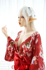 Torina - Perfekte Brust Freundin 156cm C-Körbchen 355# Kopf Kimono normale Hautfarbe WM TPE Sex Doll liebespuppe – Bild 4