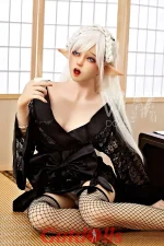 Torina - Perfekte Brust Freundin 156cm C-Körbchen 355# Kopf Kimono normale Hautfarbe WM TPE Sex Doll liebespuppe – Bild 7